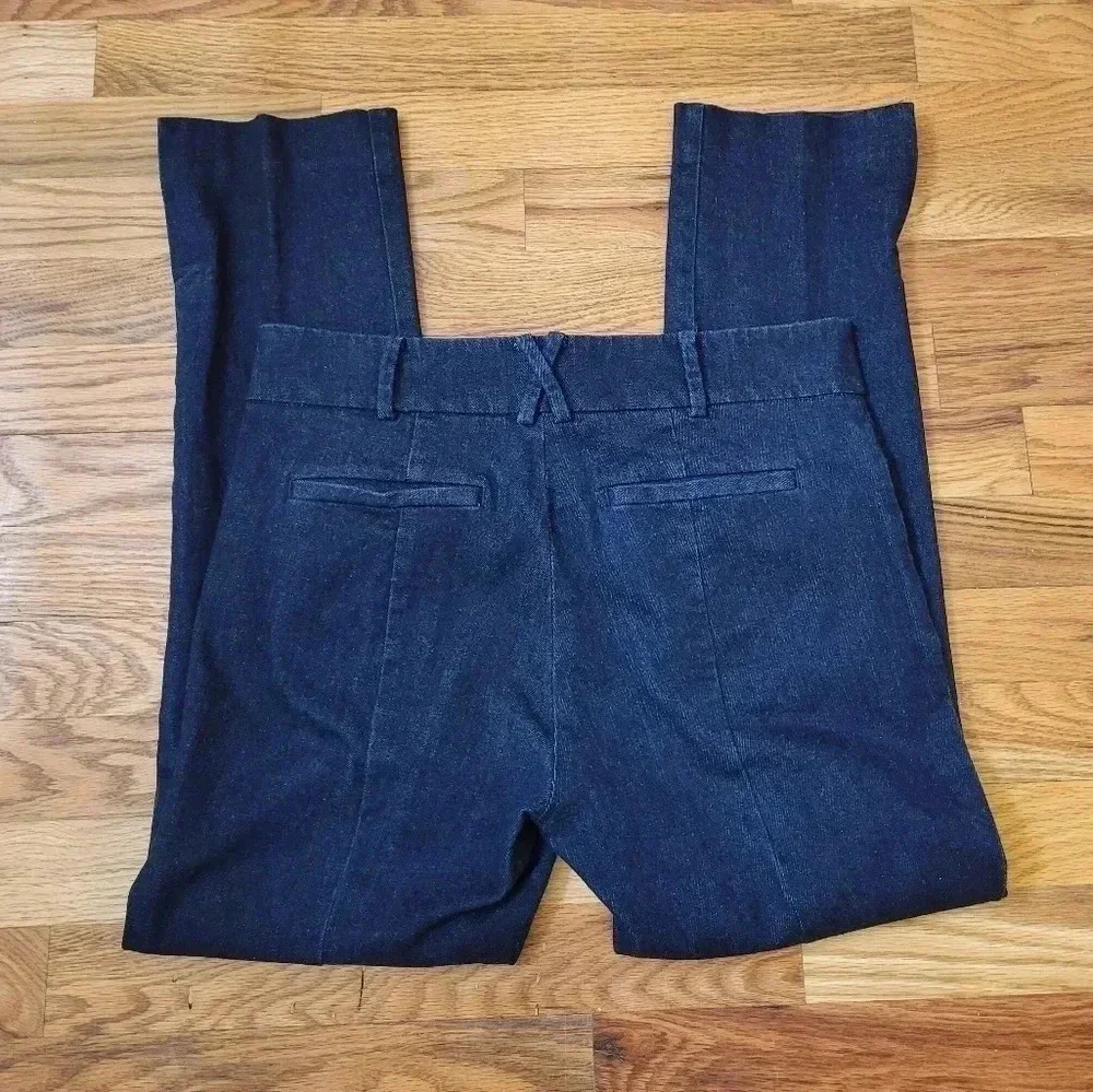 Anthropologie The Essential SLIM Fit Side Ankle Slits Denim Trouser(4)